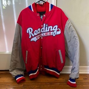 XXL Reading Phillies Minor League Baseball Button-up Jacket